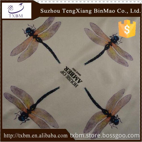100% silk square scarf , dargonfly pattern, 12mm, satin